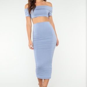 Fashion Nova • two piece skirt set